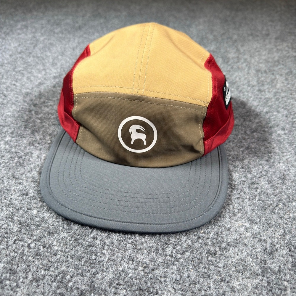 Backcountry Cirque Series 5-Panel Hat Adjustable Multi-Color Tan Red Grey